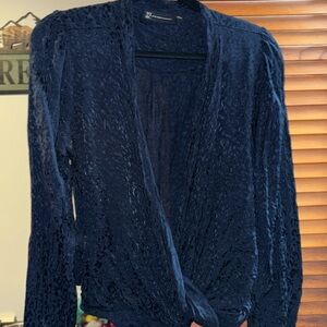 Long Sleeve Wrap Front Top